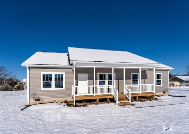 view of front of house with covered porch