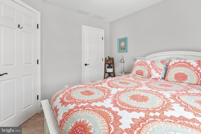 view of carpeted bedroom