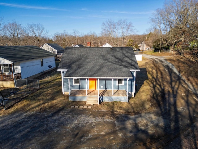 view of front of house with covered porch