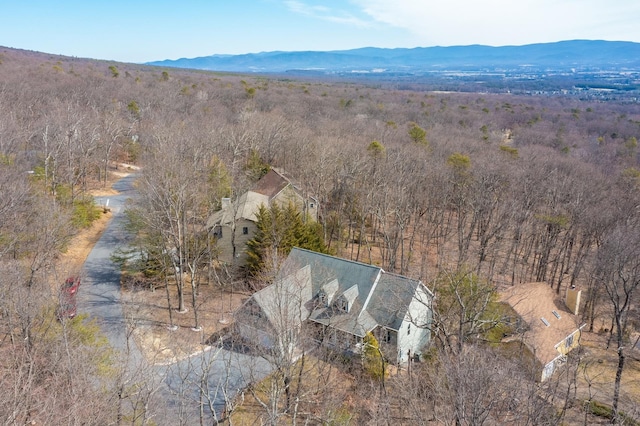 bird's eye view featuring a mountain view