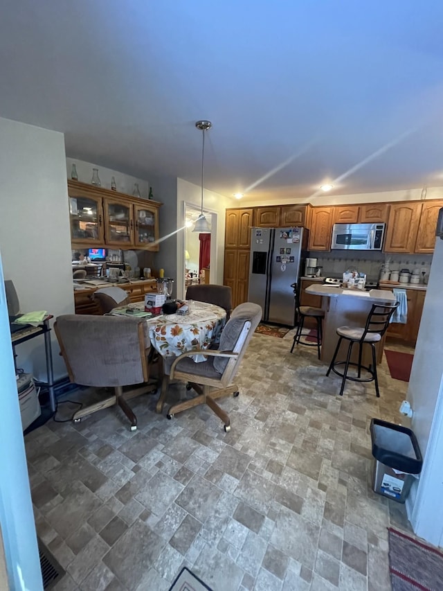 view of dining area