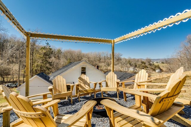 view of wooden terrace