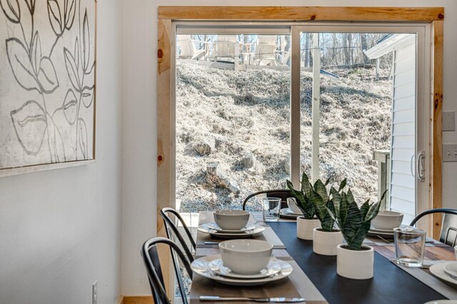 view of dining room