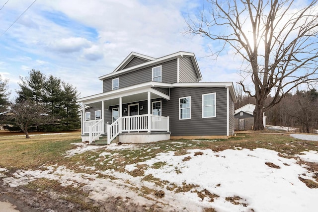 view of front of home featuring a porch