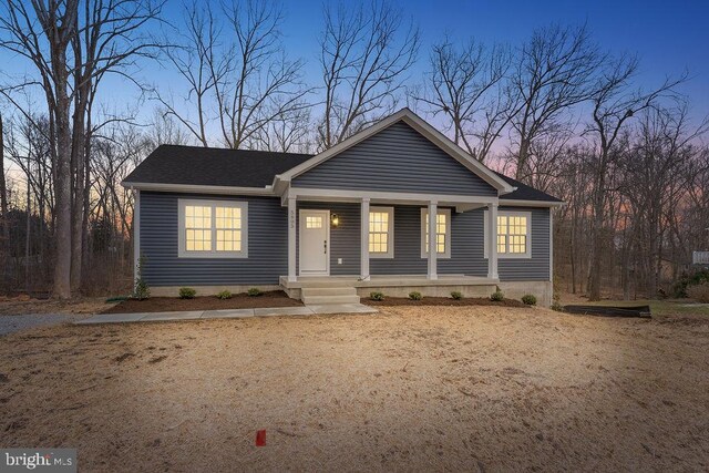 view of front of home with a porch