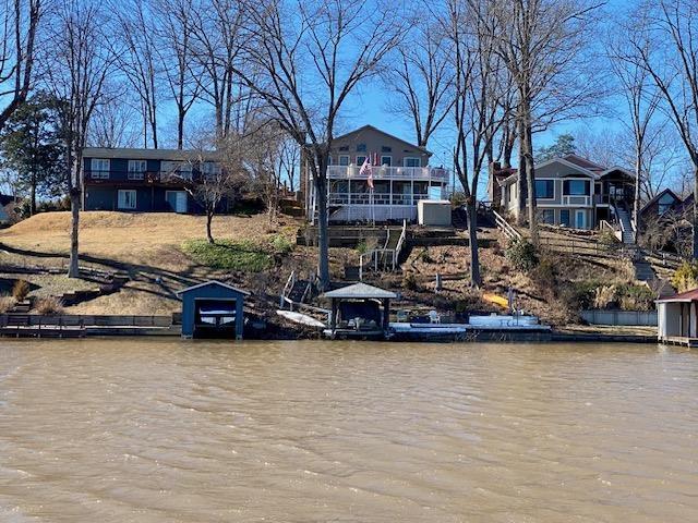 exterior space featuring a water view