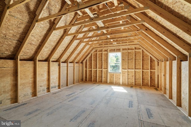 view of attic