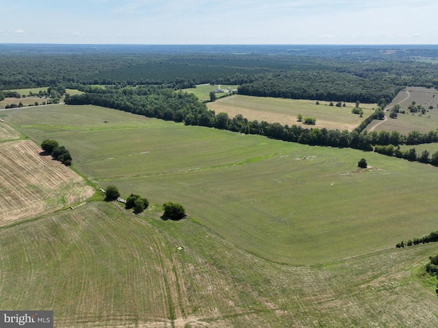 drone / aerial view with a rural view