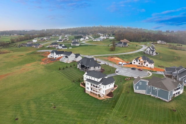 aerial view featuring a residential view