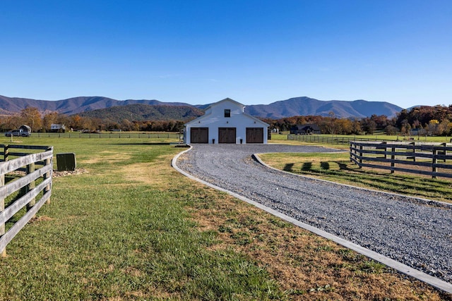 property view of mountains featuring a rural view