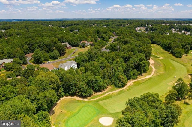 aerial view with golf course view