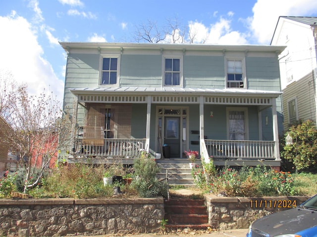 view of front of property with covered porch