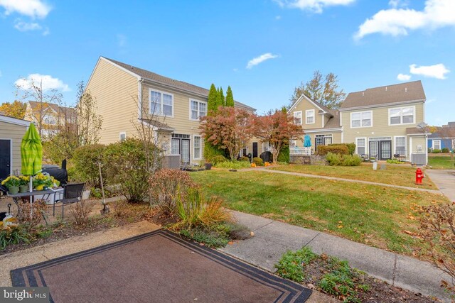 exterior space with a front yard