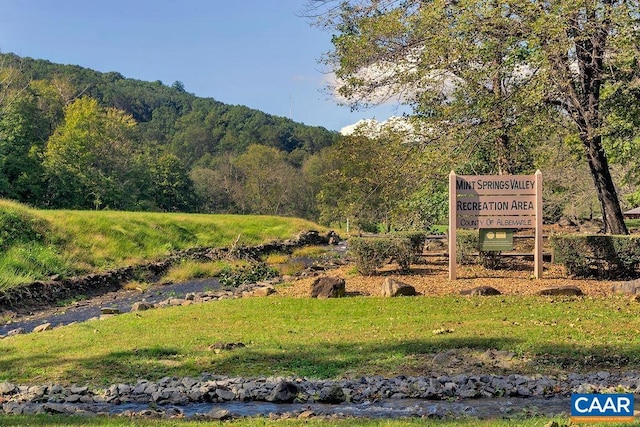 view of home's community featuring a view of trees