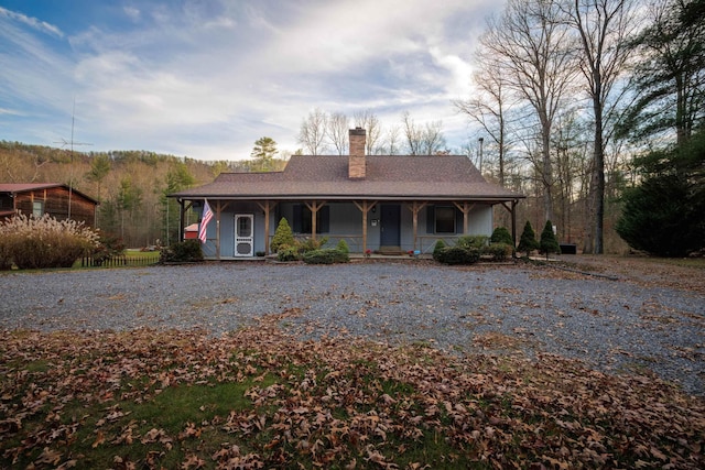 view of front of home with a porch