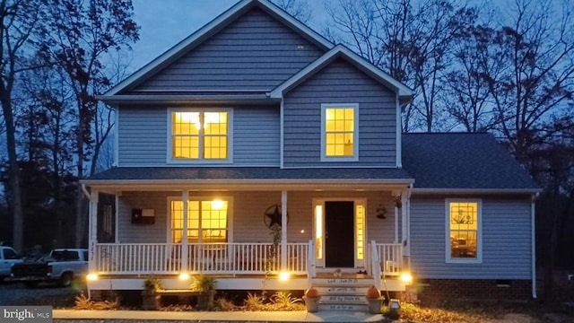 view of front facade with a porch