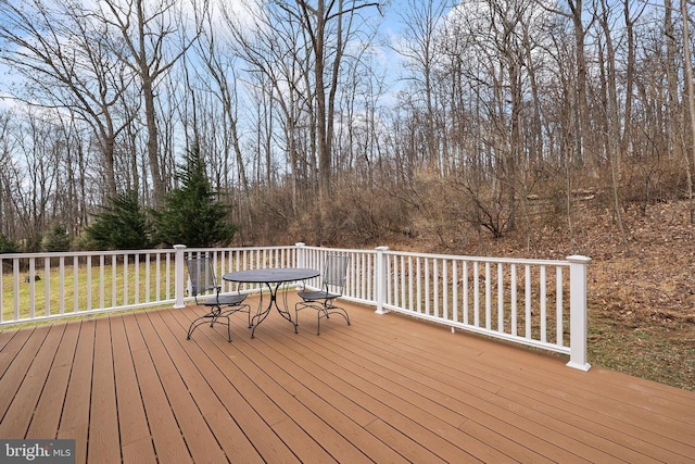 view of wooden deck