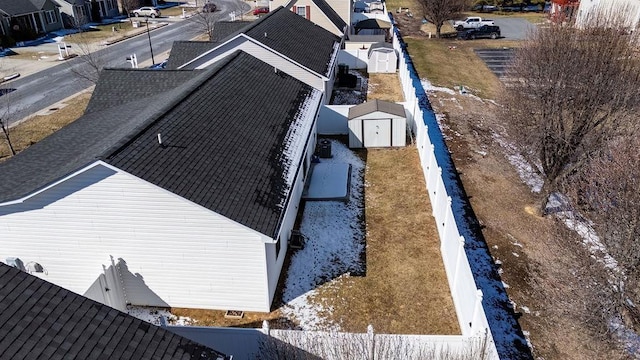 aerial view featuring a residential view