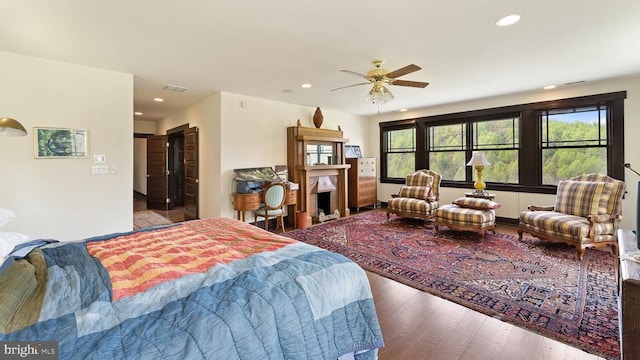 bedroom featuring hardwood / wood-style floors