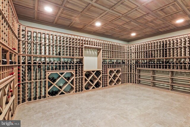 view of wine room