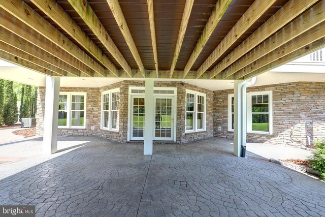 view of patio with central AC