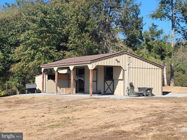 view of horse barn