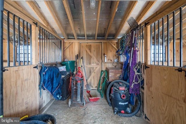 view of horse barn