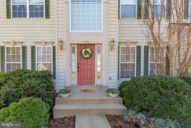 view of doorway to property