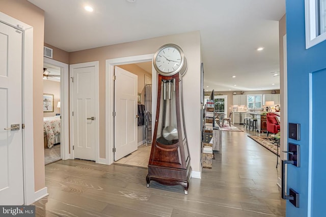 entryway featuring light wood-type flooring