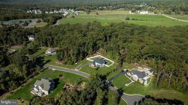 aerial view with a view of trees