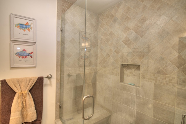 full bathroom with a stall shower
