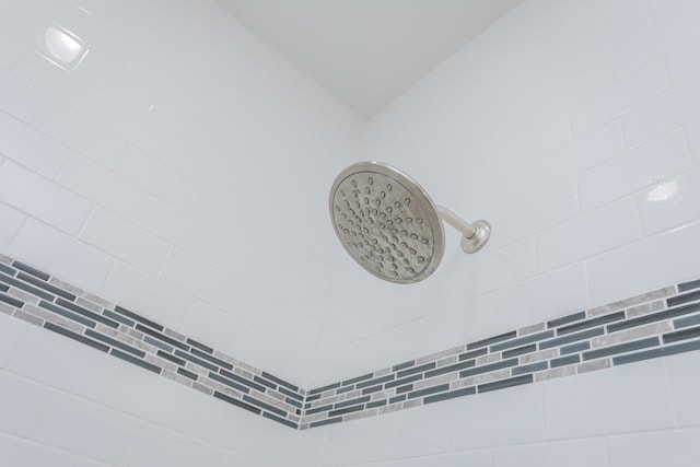 interior details with tiled shower