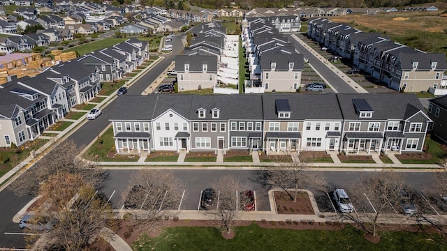 aerial view with a residential view