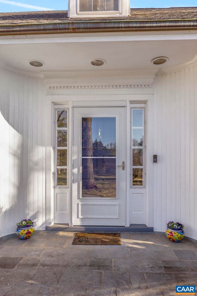 view of doorway to property