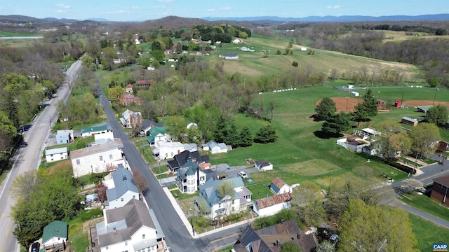 aerial view with a residential view and a mountain view