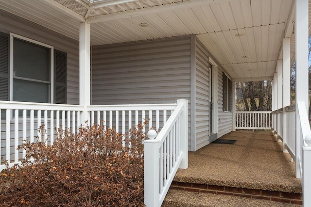 exterior space featuring covered porch