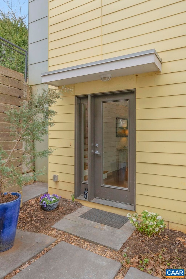 view of doorway to property