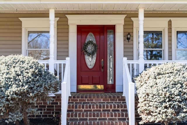 view of doorway to property