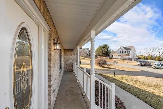 view of patio with a porch