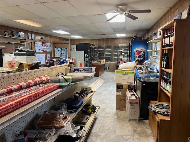 storage with ceiling fan