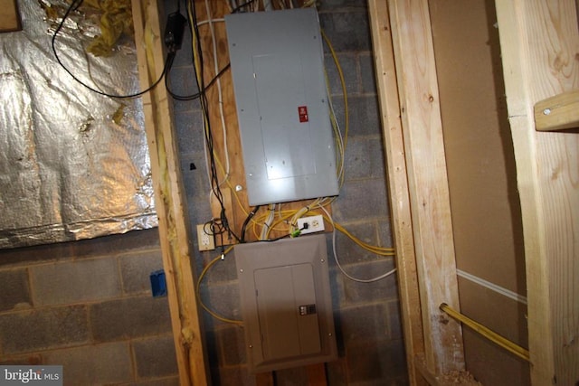 utility room with electric panel