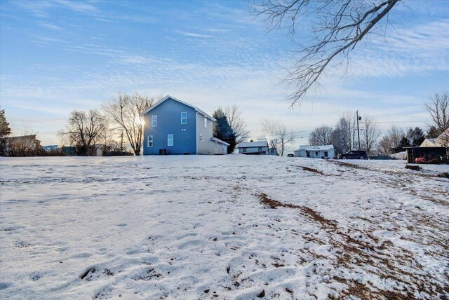 view of snowy yard