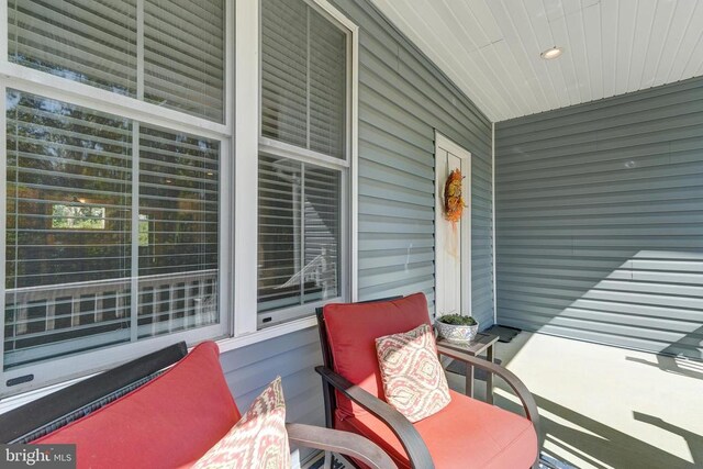 deck with covered porch