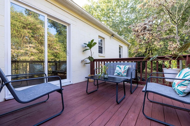 view of wooden terrace