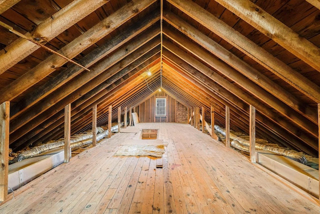 view of attic