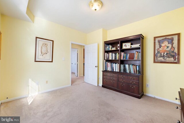 interior space with light colored carpet