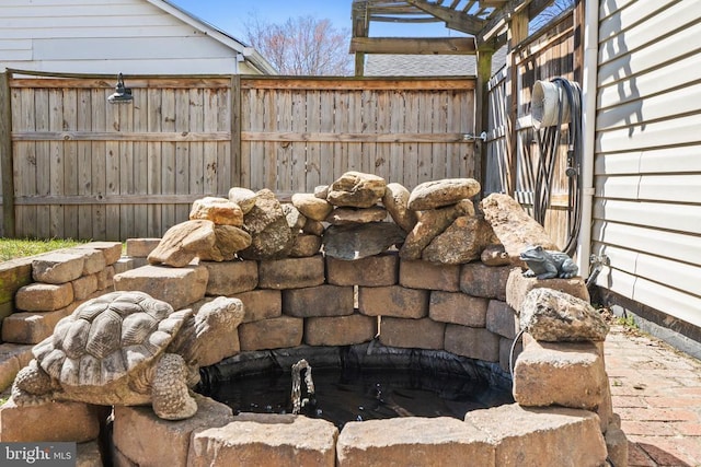 exterior details with fence