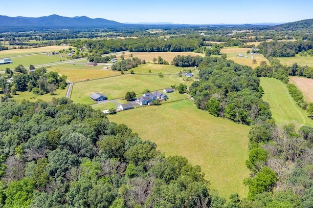 aerial view featuring a mountain view