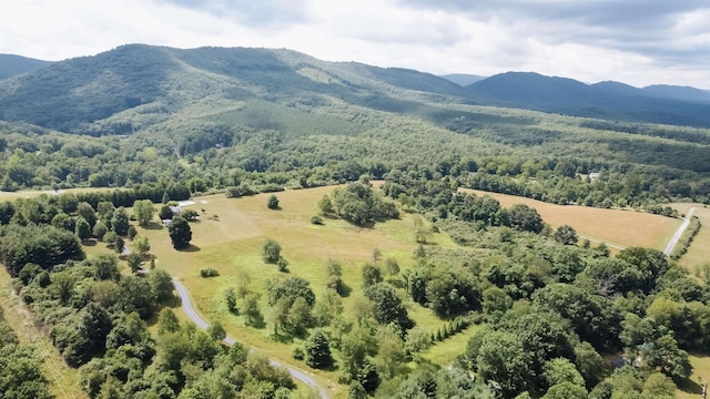 bird's eye view featuring a mountain view