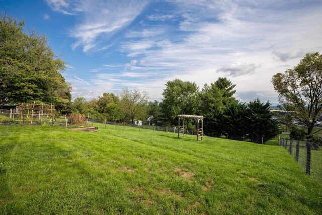 view of yard featuring a rural view